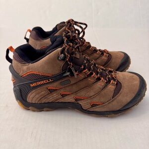 Merrell Mens Chameleon 7 Mid Waterproof Hiking Boots  J84271 Tan Brown Size 8.5